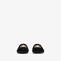 Quilted Velvet Estate Slippers​​ in Black - Women | Burberry® Official