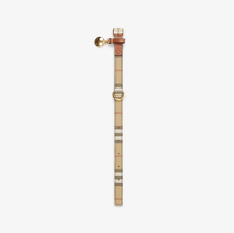 Check Dog Collar in Archive beige/briar brown - Women