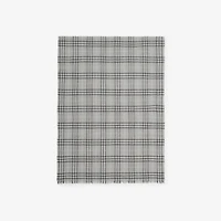 Wide Check Wool Silk Blend Scarf in Mitten grey | Burberry® Official