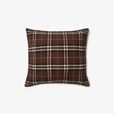 Check Cashmere Cushion in Treacle brown | Burberry® Official