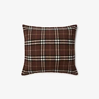 Check Cashmere Cushion in Treacle brown | Burberry® Official