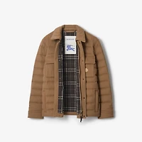 Cashmere Padded Overshirt in Camel - Men | Burberry® Official