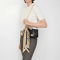 Skinny Check Silk Scarf in Sand beige | Burberry® Official