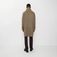 Long Reversible Herringbone Wool Car Coat in Clay brown - Men | Burberry® Official