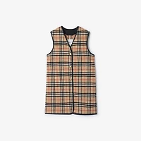 Check Wool Cashmere Warmer in Archive beige - Women | Burberry® Official