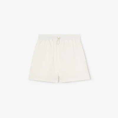 Stretch Nylon Shorts in Seashell white - Women | Burberry® Official