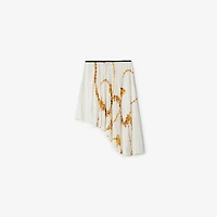 Shield Hardware Jersey Skirt in Gold/white - Women | Burberry® Official
