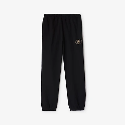 Knight Stamp Cotton Jogging Pants in Black - Men | Burberry® Official