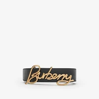 Reversible Check Signature Belt in Sand/black - Women, Cotton, Nylon | Burberry® Official