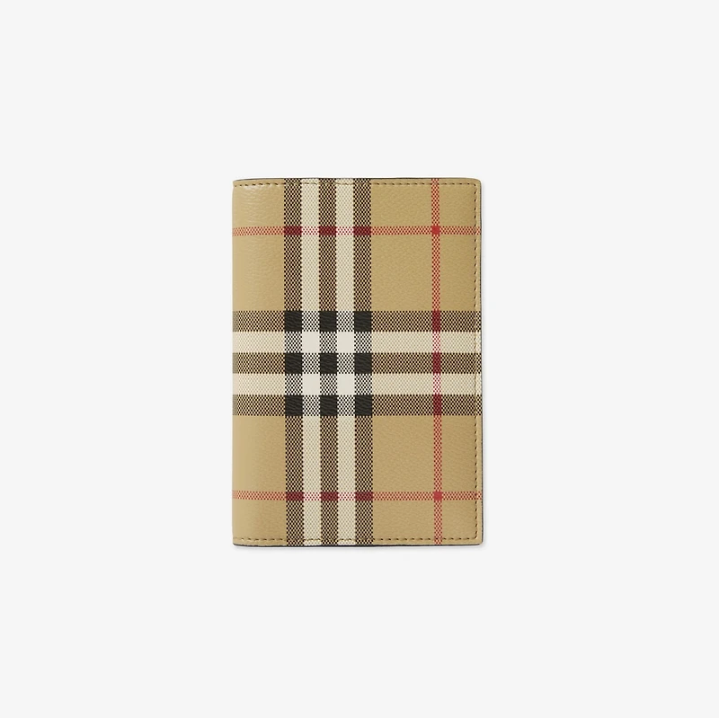 Check Passport Holder in Archive beige - Men | Burberry® Official