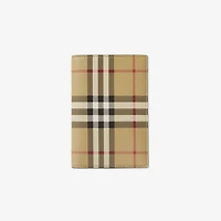 Check Passport Holder in Archive beige - Men | Burberry® Official