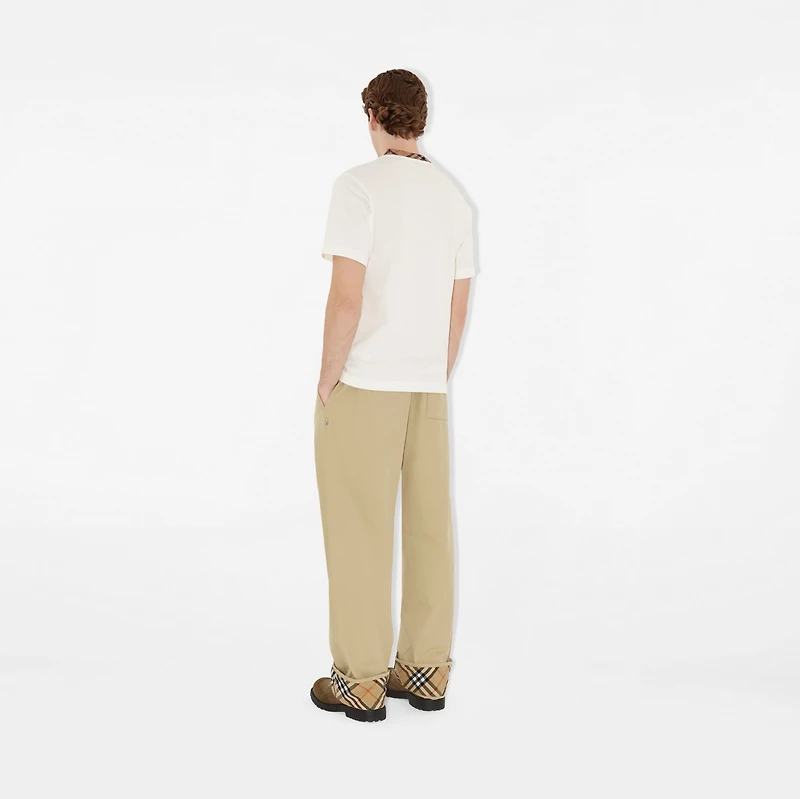 Gabardine Trousers in Hamper beige - Men, Cotton | Burberry® Official