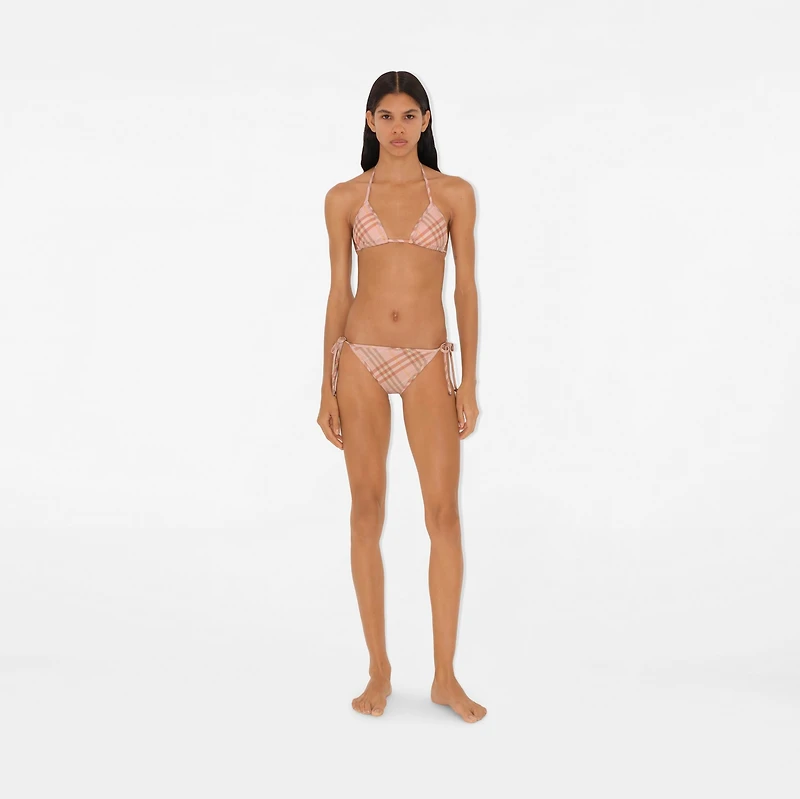 Check Bikini Top in Teacup - Women, Nylon | Burberry® Official