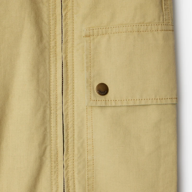Cotton Linen Zip Trousers in Hay/artichoke - Women | Burberry® Official