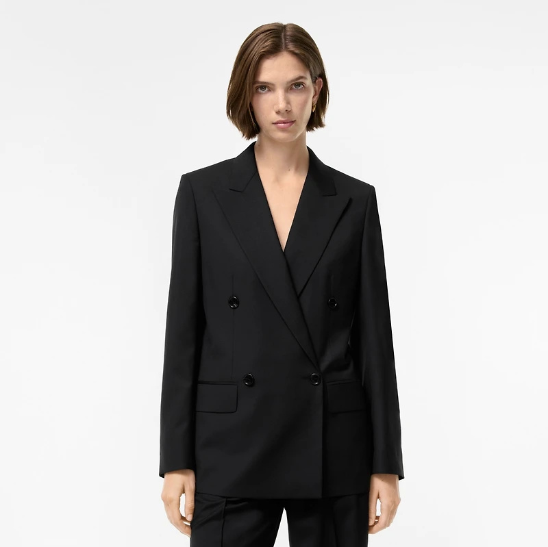 Wool Tailored Jacket in Black - Women | Burberry® Official