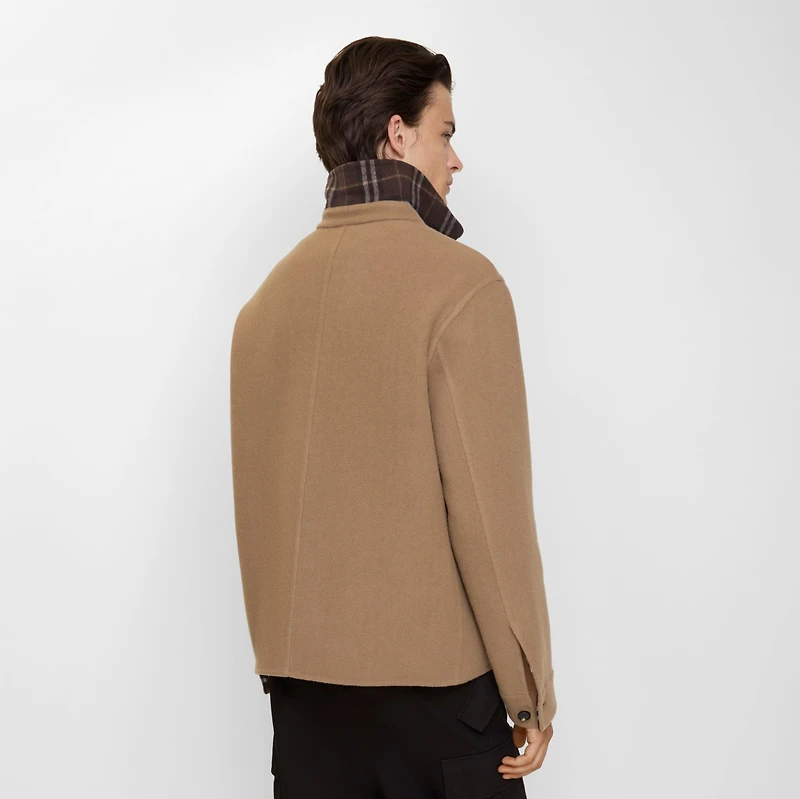 Wool Overshirt in Camel/treacle brown - Men | Burberry® Official