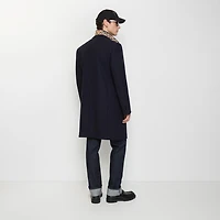Wool Tailored Coat in Navy - Men | Burberry® Official