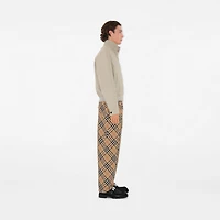 Check Twill Trousers in Sand - Men | Burberry® Official