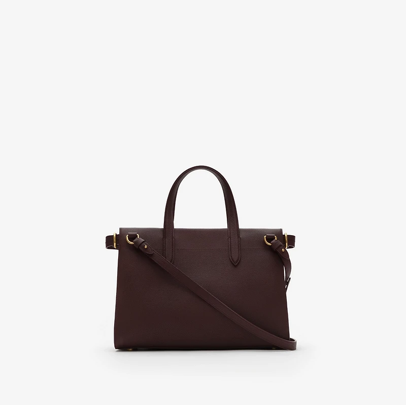Small Cotswolds Check Tote in Vineyard red - Women, Leather | Burberry® Official