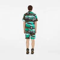Car Cotton Poplin Shorts in Shale green - Men | Burberry® Official