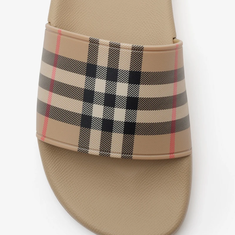 Check Slides in Archive beige - Women | Burberry® Official