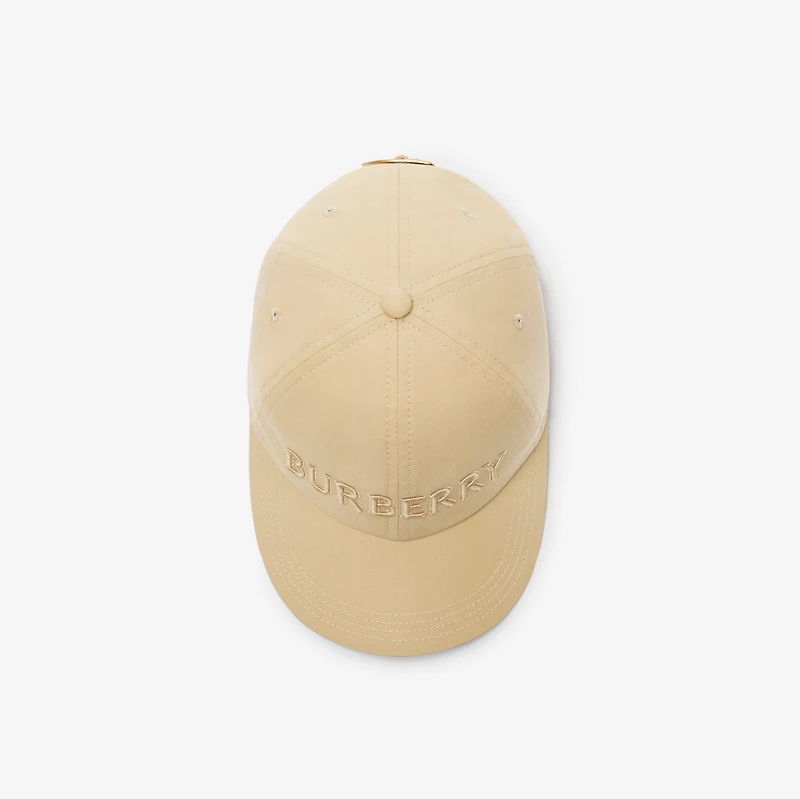 Logo Gabardine Baseball Cap in Flax - Men | Burberry® Official