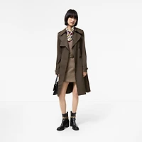Long Gabardine Pembury Trench Coat in Estuary brown - Women | Burberry® Official