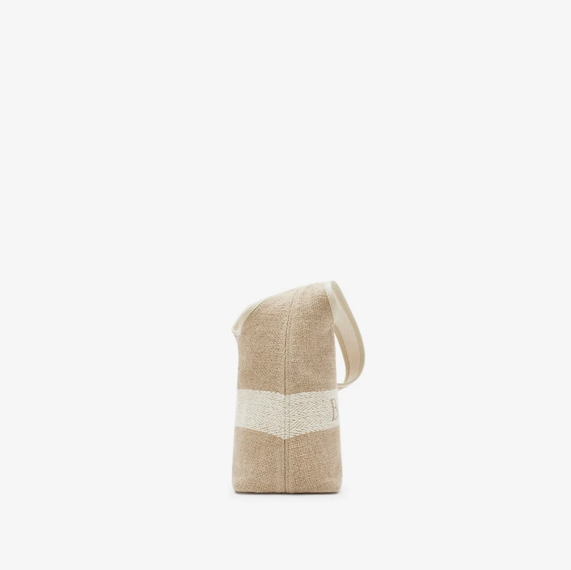 Small Logo Canvas Shoulder Bag in Natural - Women, Cotton, Linen, Nylon, Wool | Burberry® Official