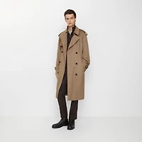 Long Gabardine Trench Coat in Clay brown - Men | Burberry® Official