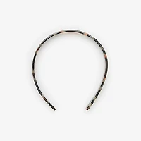 Check Acetate Headband in Sand beige | Burberry® Official