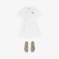 Cotton Polo Shirt Dress in White | Burberry® Official