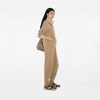 Cashmere Blend Zip Hoodie in Flax - Women | Burberry® Official