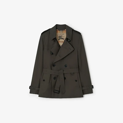Extra-short Tropical Gabardine Kensington Trench Coat in Graphite grey - Men | Burberry® Official