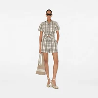 Cropped Check Cotton Shirt - Women | Burberry® Official