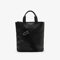 Embossed Check Tote in Black - Men | Burberry® Official
