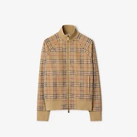 Check Track Jacket in Sand - Men | Burberry® Official
