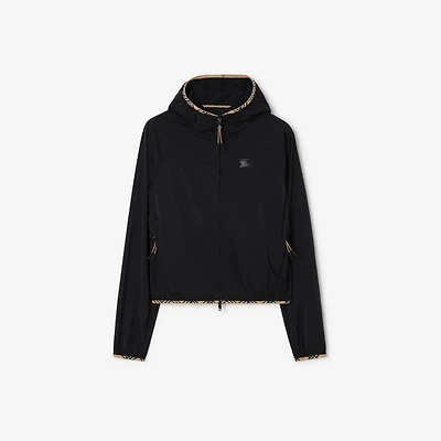 Stretch Nylon Hooded Jacket in Black - Women | Burberry® Official