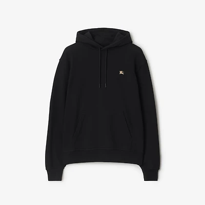 Cross Stitch EKD​ Cotton Hoodie in Black - Men | Burberry® Official