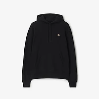 Cross Stitch EKD​ Cotton Hoodie in Black - Men | Burberry® Official
