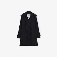 Short Wool Trench Coat in Navy - Women | Burberry® Official