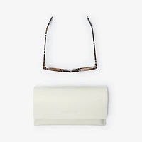 Check Square Sunglasses in Light sand beige - Women | Burberry® Official