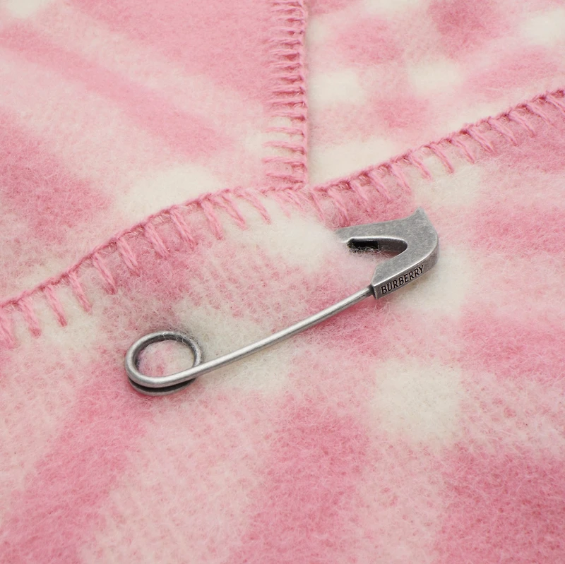 Check Wool Hooded Scarf in Sugar pink | Burberry® Official