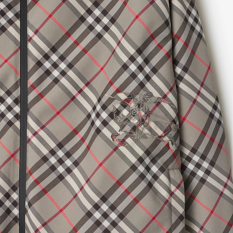 Reversible Check Jacket in Mauve grey - Men | Burberry® Official