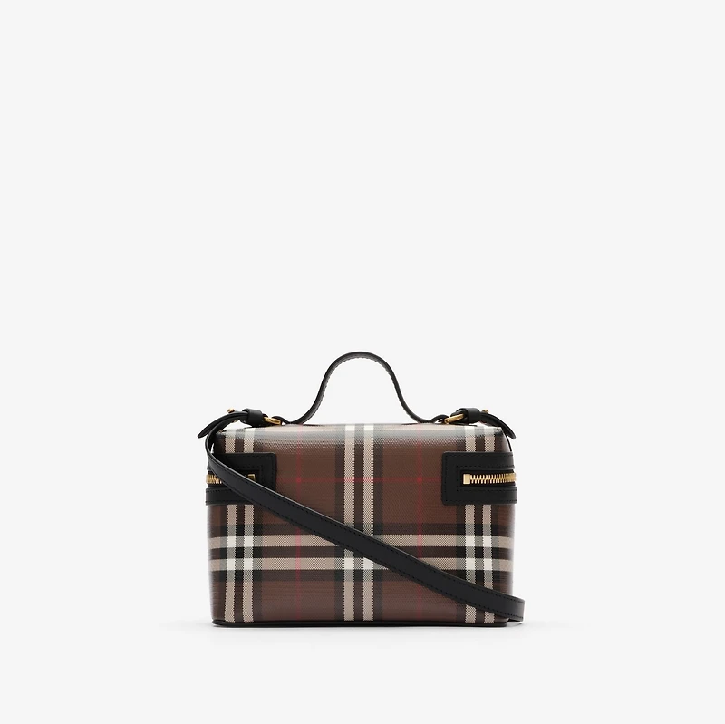 Check Vanity Bag in Chocolate brown - Women | Burberry® Official