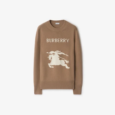 Knight Wool Cashmere Sweater in Camel - Women | Burberry® Official