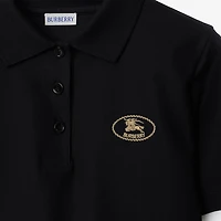 Cotton Polo Shirt in Black - Women | Burberry® Official
