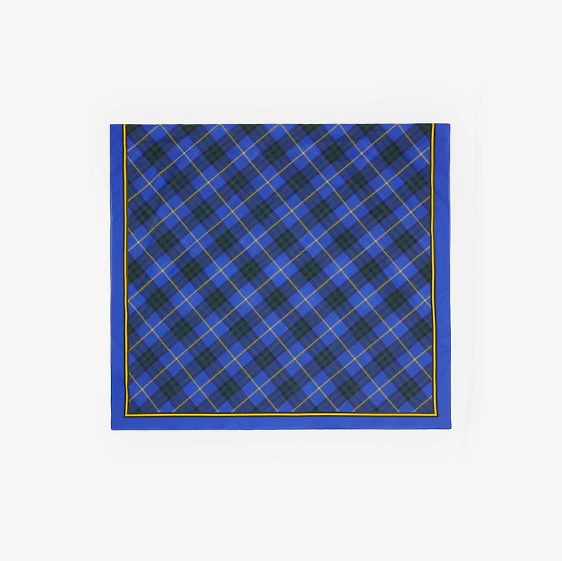 Check Cotton Scarf in Bright navy | Burberry® Official