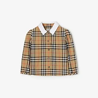 Check Cotton Shirt in Sand beige | Burberry® Official