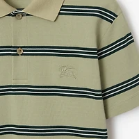 Striped Cotton Polo Shirt in Shire - Men | Burberry® Official