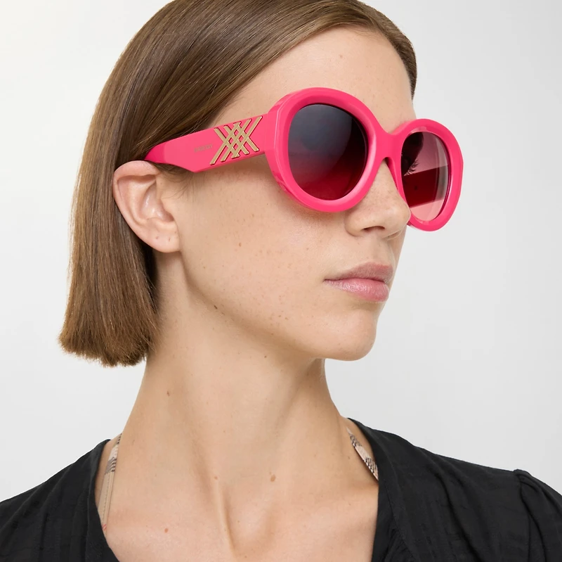 Heritage Round Sunglasses in Aubergine - Women | Burberry® Official